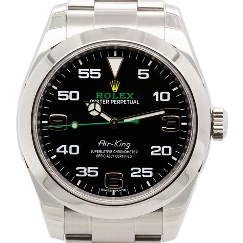 rolex air king bezel size|rolex air king 40mm.